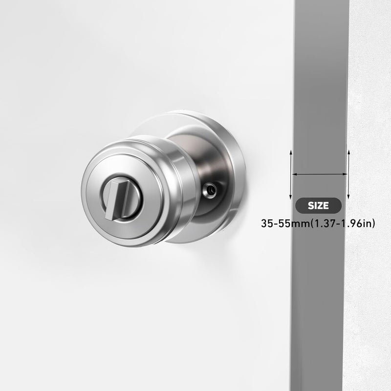 BrightRow Commercial Bathroom Door Handle with Indicator Lock Privacy Door Handle Vacant Occupied Commercial Lock for Public Restroom Bathroom Office Bedroom - Image 4